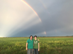 Double rainbow after the eclipse